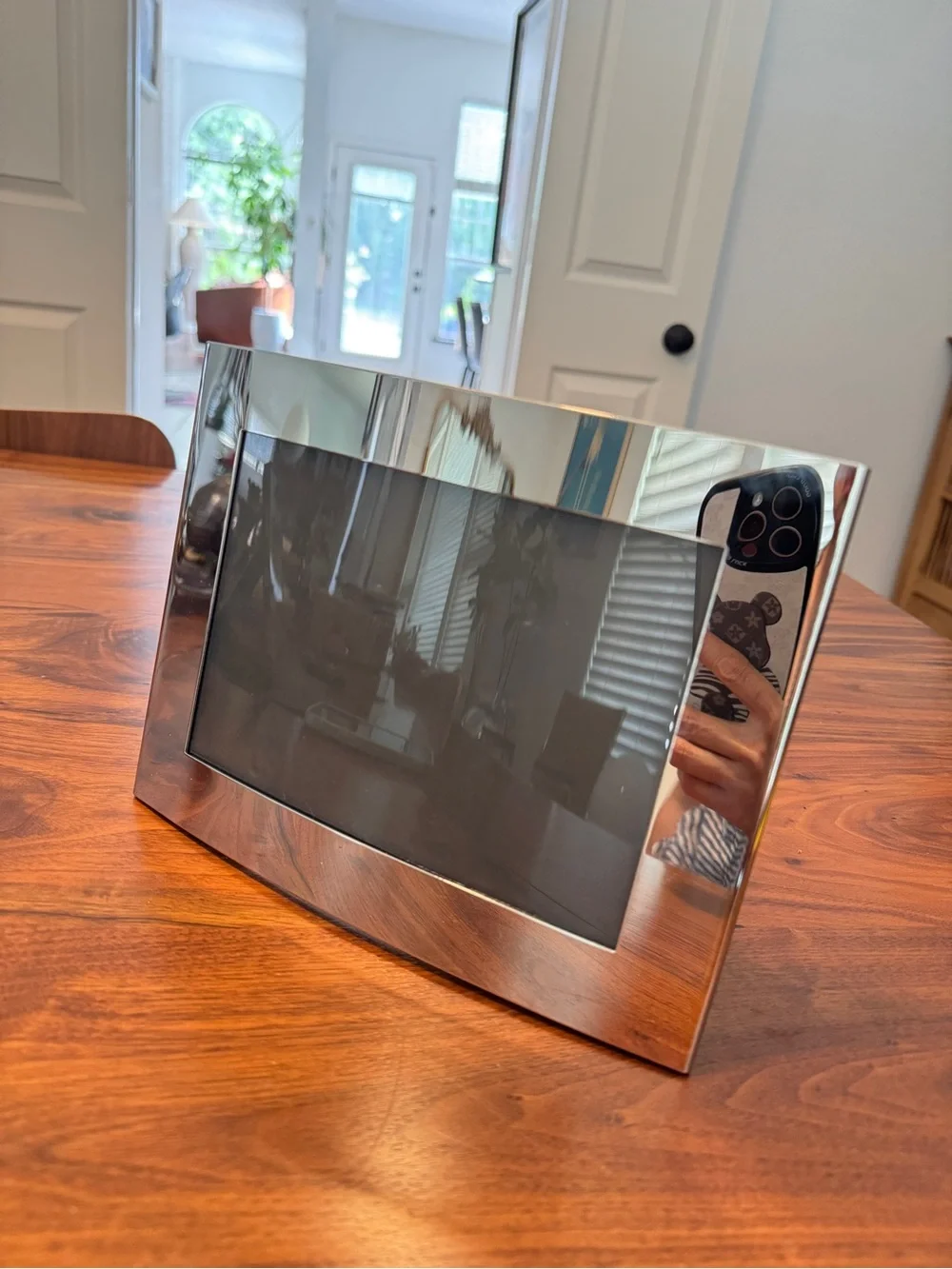MCM Curved Photo frame, Polished Stainless Steel